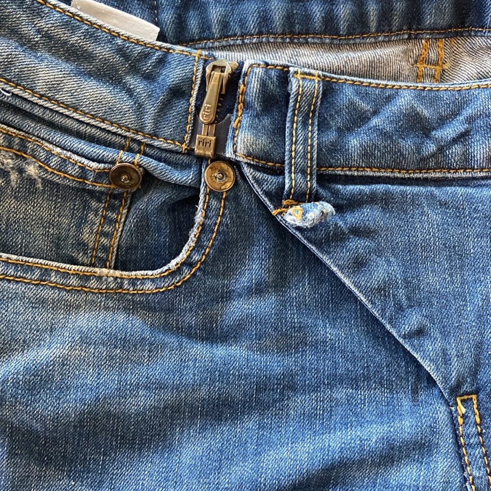 R13 asymmetrical zipper skinny jeans - Picture 2 of 4